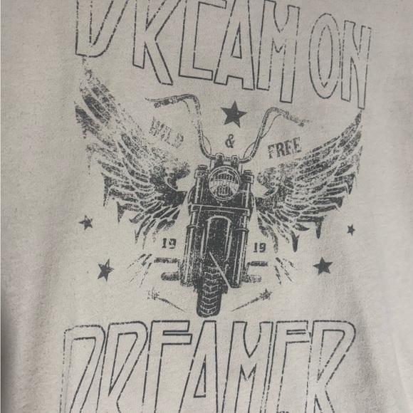 Zutter USA Dream On Dreamer Beige Long Sleeve Crop Top - Picture 3 of 5